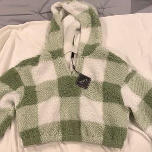 Sherpa cropped hoddie